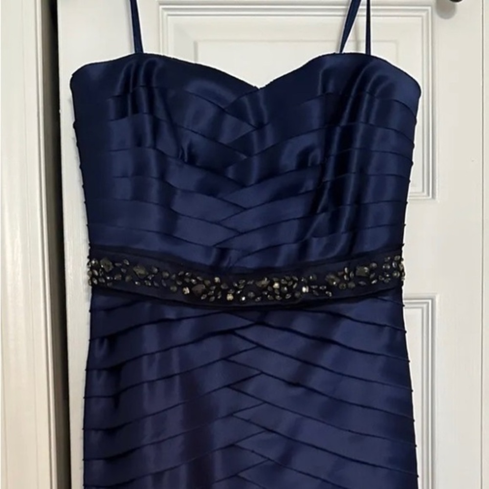 BCBG MAX AZRIA Blue Strapless Dress Size 6